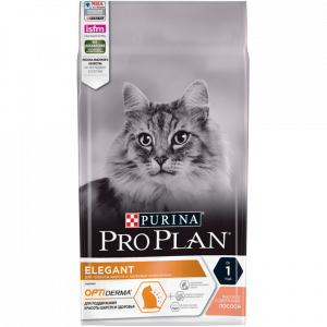 Pro Plan Elegant Adult корм для взрослых кошек для красоты Кожи и Шерсти (Лосось)